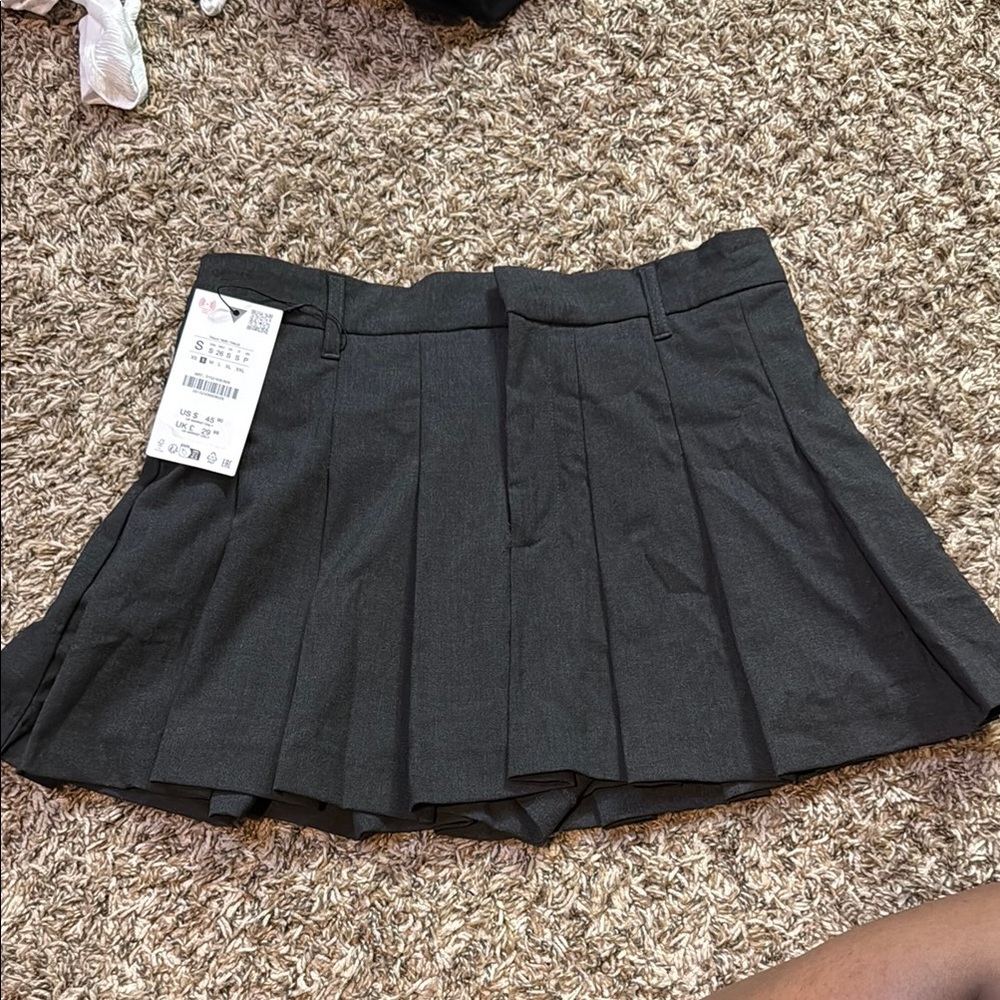 Elegant Charcoal Skater Skirt